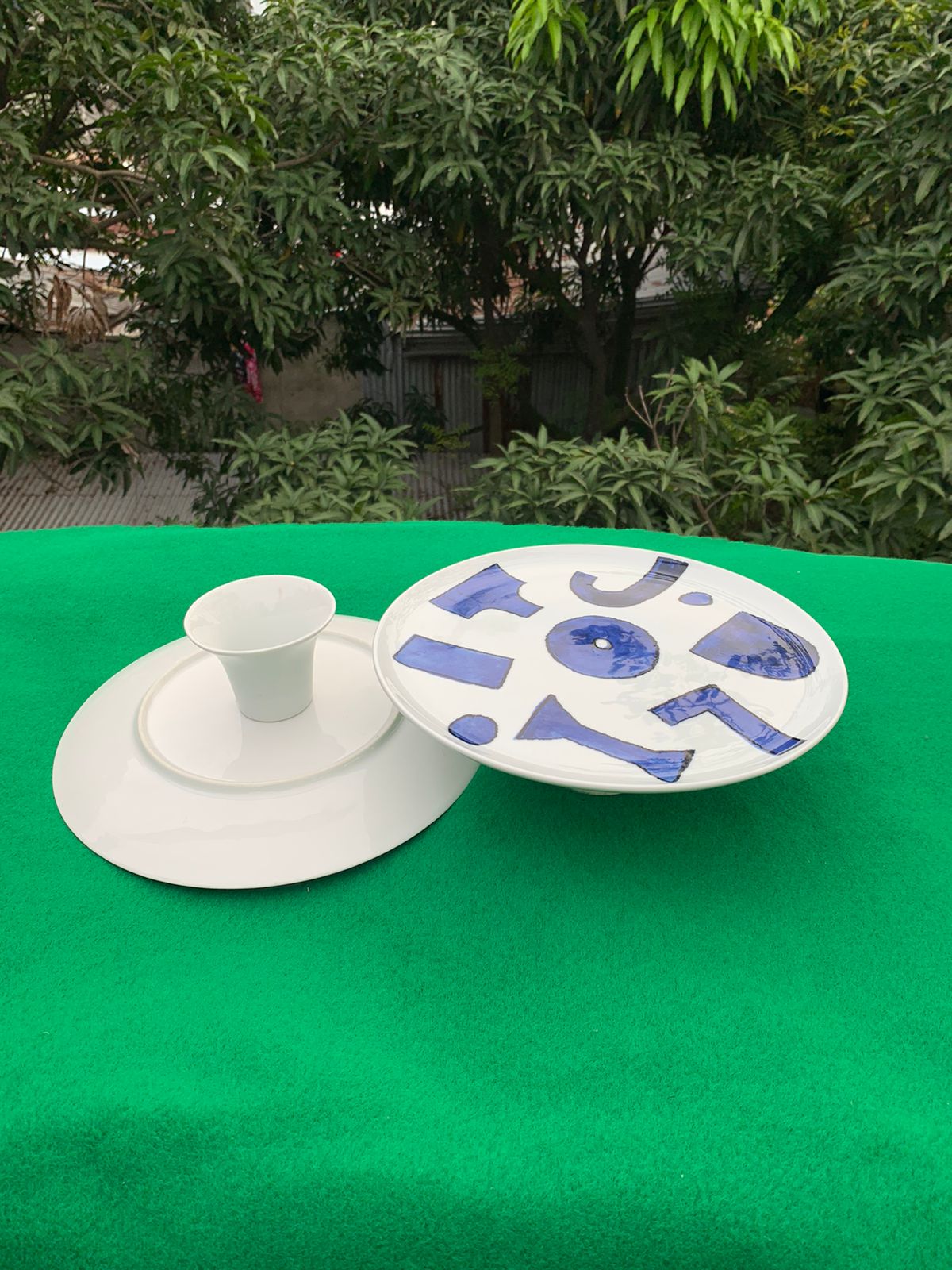 Single Ceramic Birthday Cake Stand Model-7