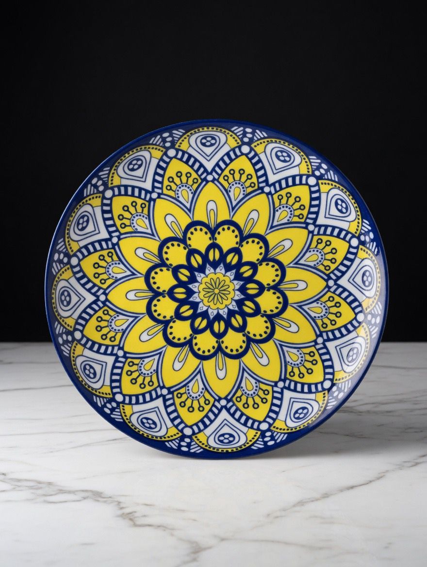 Ceramic dinner plate (1 Set 6 Pieces)  -  model-1