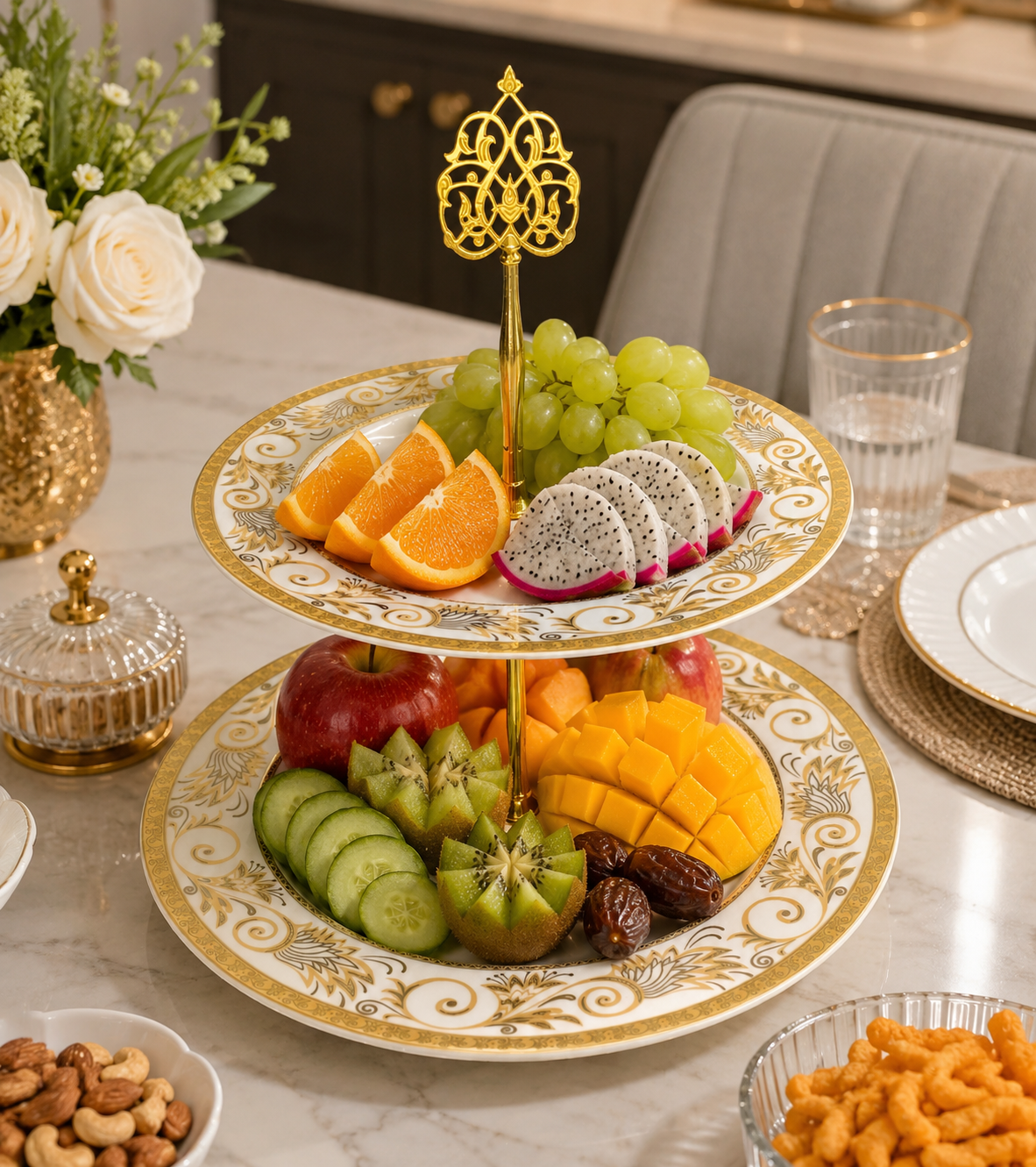 Two Layer Export Quality Ceramic Fruit Stand Model-12