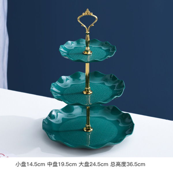 Three-layer fiber fruit stand Green/ Model 2